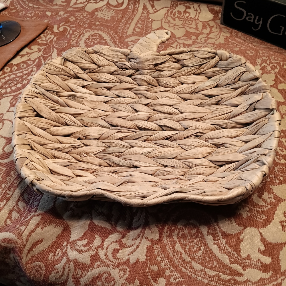 Woven Pumpkin-Shaped Basket